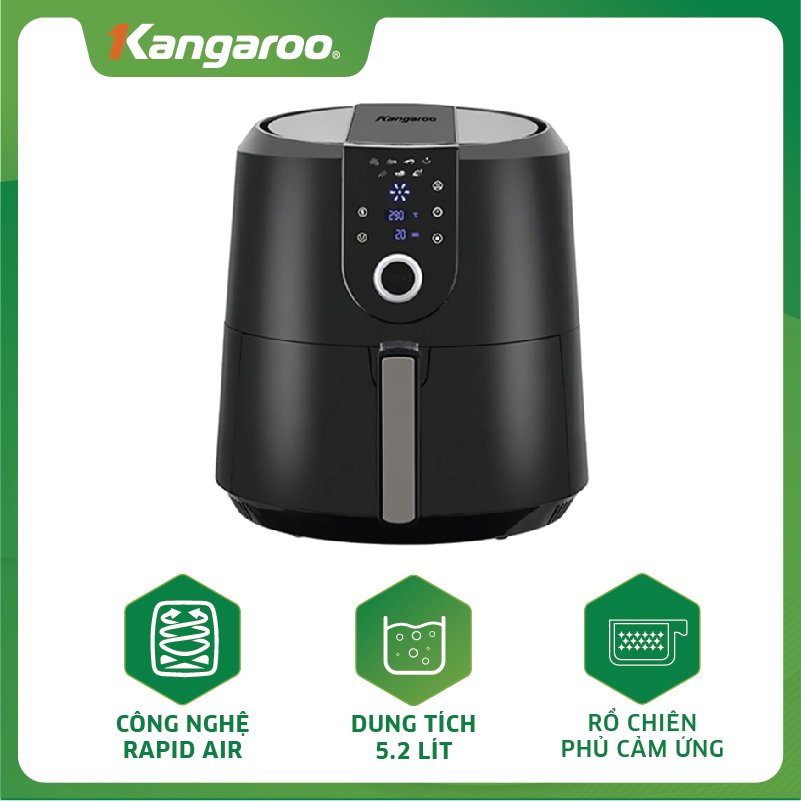 Nồi chiên không dầu Kangaroo KG55AF1A nồi chiên không dầu kangaroo