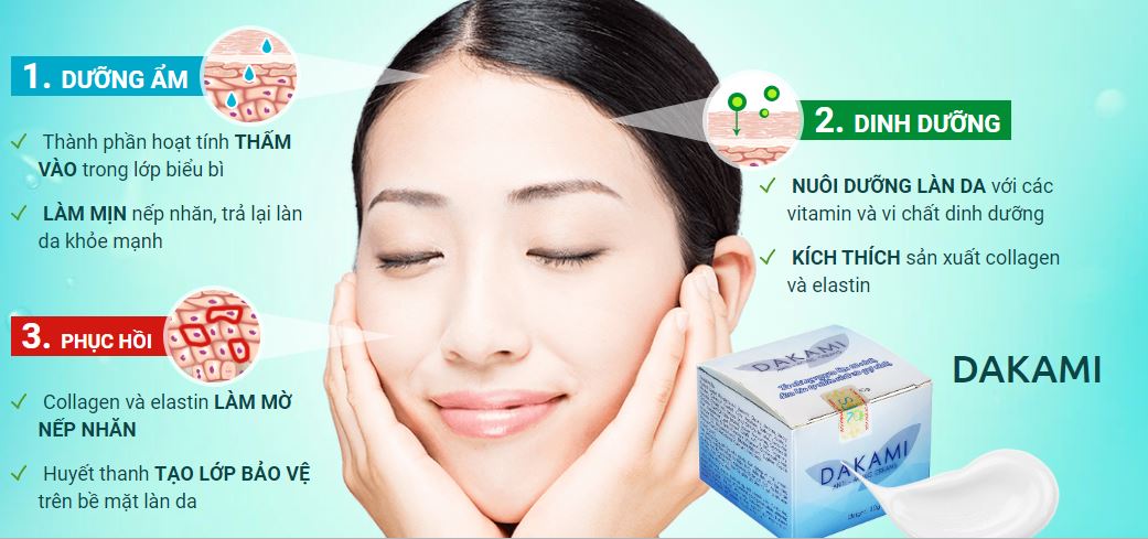 Công dụng kem Dakami
