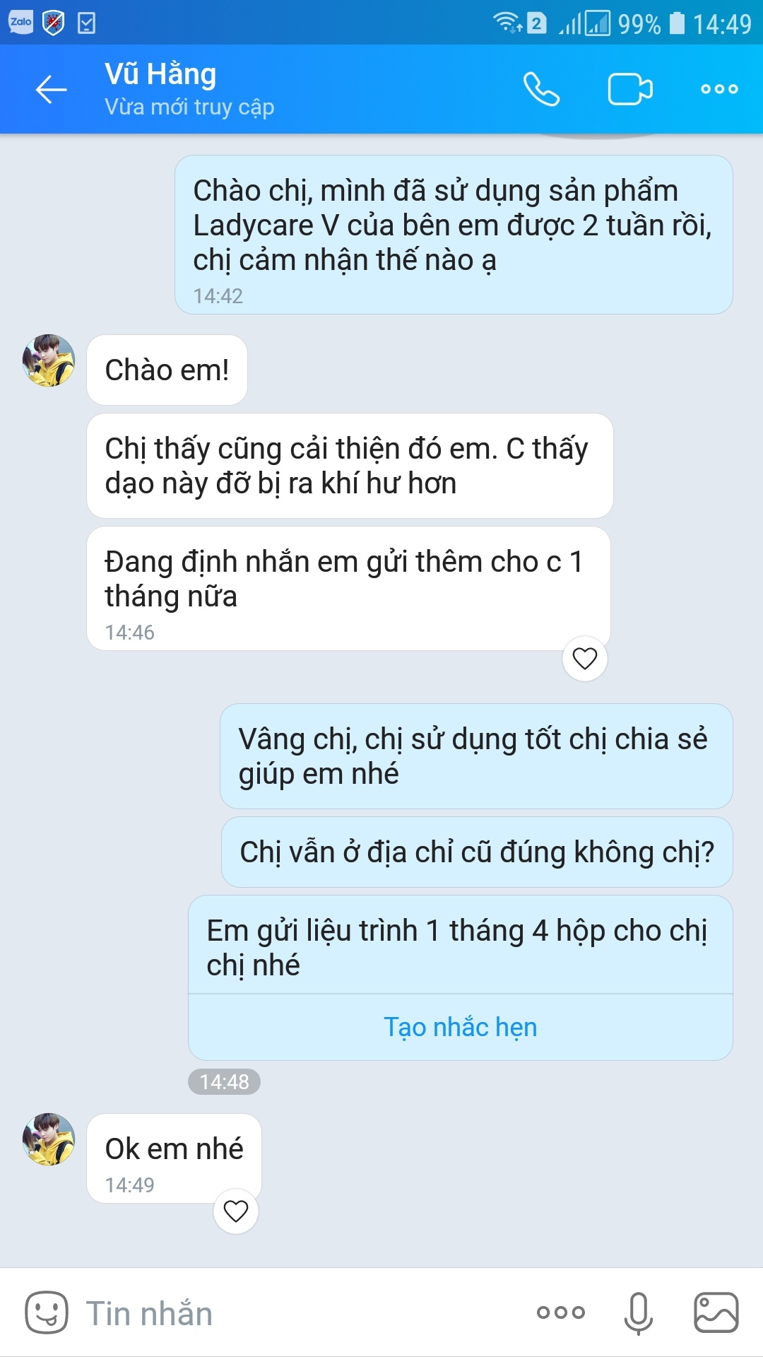 phan-hoi-khach-hang-vien-thuoc-Ladycare-3 Phản hồ khách hàng Ladycare V